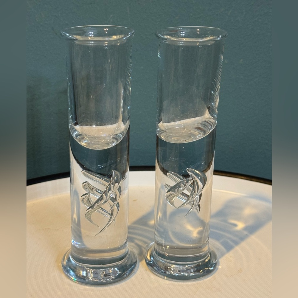 Set Of 2 HOLMEGAARD High Life Cordial Aperitif Glasses Lutken Danish MCM Design